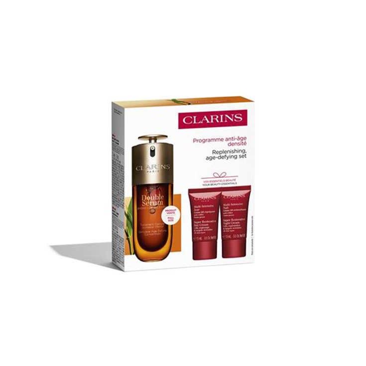 clarins doble serum g9 50ml cofre 4 piezas