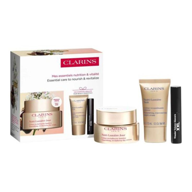 clarins nutri lumiere crema dia 50ml cofre 3 piezas clarins nutri lumiere crema dia 50ml cofre 3 piezas