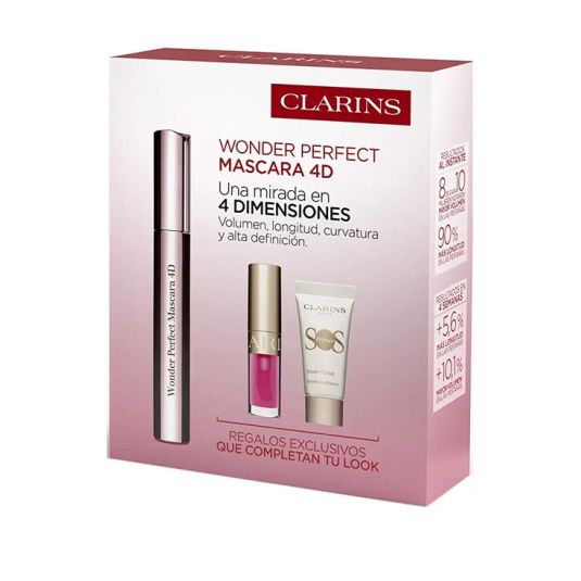 clarins wonder perfect 4D mascara de pestañas cofre 3 piezas