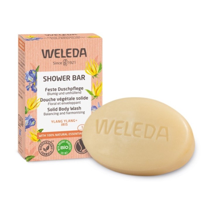 weleda jabon de ducha solido envolvente floral 75g