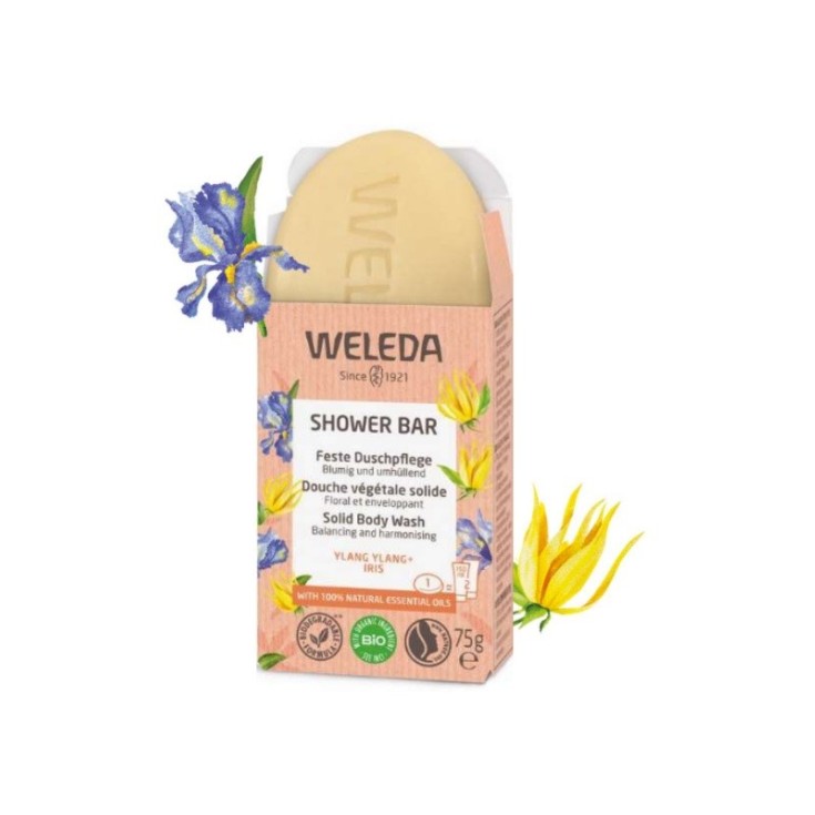 weleda jabon de ducha solido envolvente floral 75g