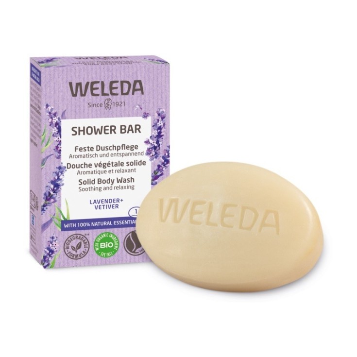 weleda jabon de ducha solido lavanda relajante 75g