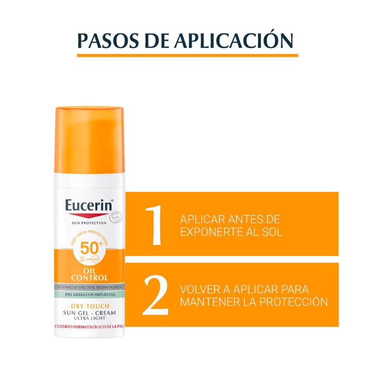eucerin oil control dry touch gel-cream ultra light spf50+ 50ml