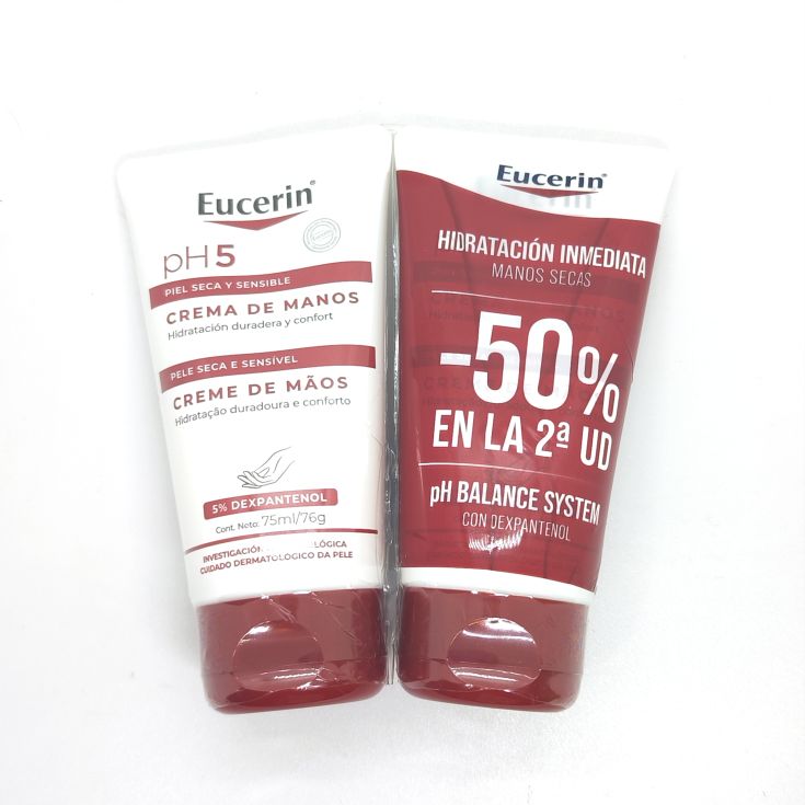 eucerin ph5 crema de manos duplo 2x75ml