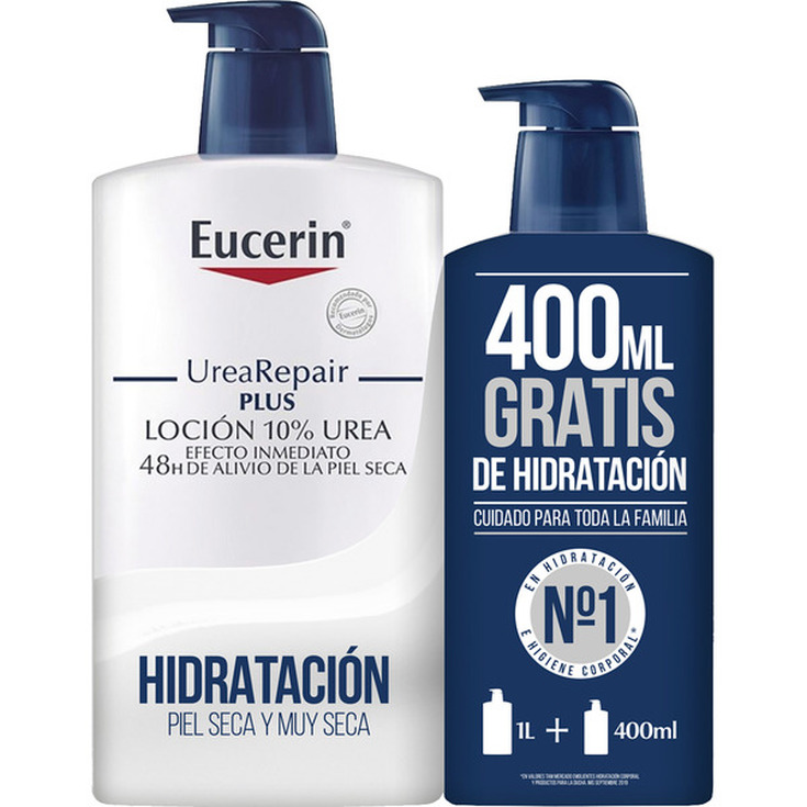 eucerin urearepair plus locion 10% urea para piel seca y muy seca frasco 1000ml+400ml gratis eucerin urearepair plus locion 10% urea para piel seca y muy seca frasco 1000ml+400ml gratis