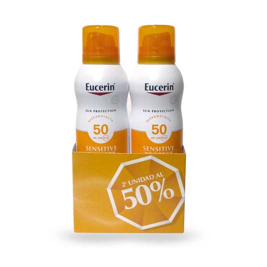 eucerin sun protection sensitive protect spray transparente toque seco solar duplo 2x200ml eucerin sun protection sensitive protect spray transparente toque seco solar duplo 2x200ml