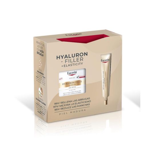 eucerin hyaluron filler + elasticity set 2 piezas