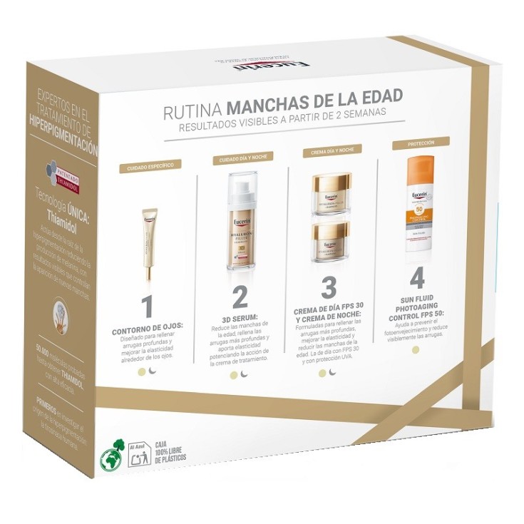 eucerin elasticity-filler dia spf30+noche set