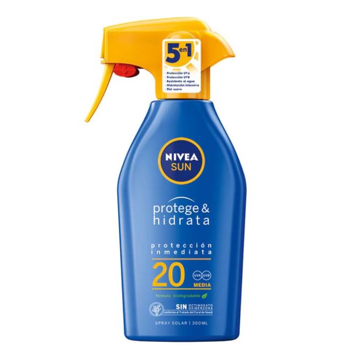 nivea sun protege&hidrata protector solar corporal spf20 pistola 300ml nivea sun protege&hidrata protector solar corporal spf20 pistola 300ml