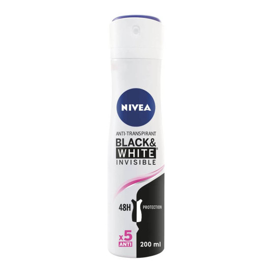 nivea invisible for black & white desodorante mujer spray 200ml