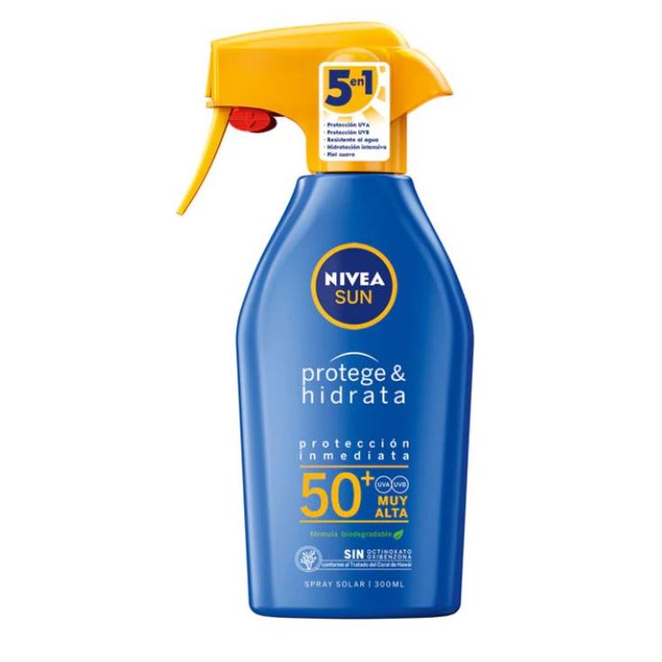nivea sun protege&hidrata protector solar corporal sp50+ pistola 300ml nivea sun protege&hidrata protector solar corporal sp50+ pistola 300ml