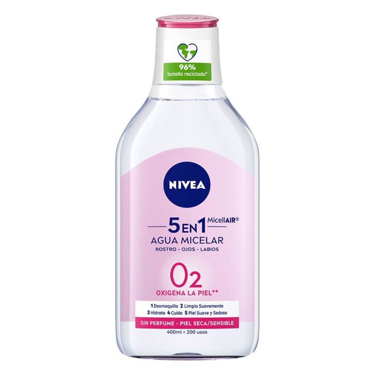 nivea micellair o2 agua micelar piel sensible - seca 400ml nivea micellair o2 agua micelar piel sensible - seca 400ml