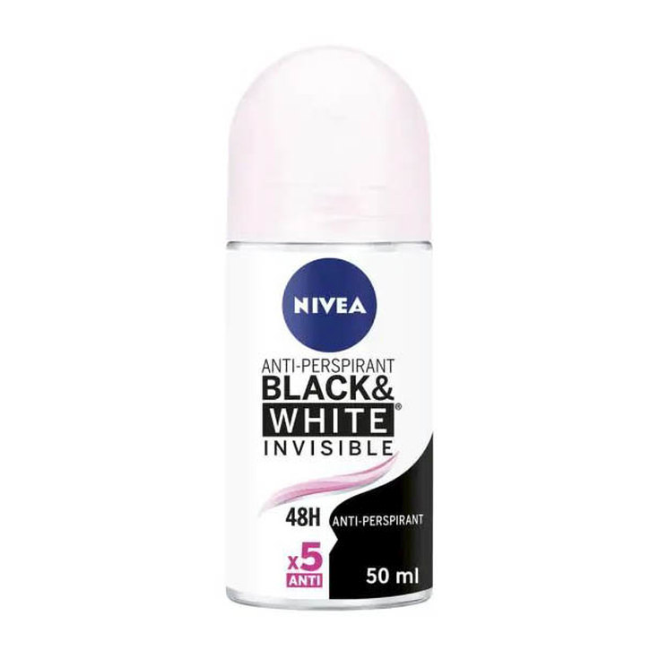 nivea invisible for black & white desodorante mujer roll-on 50ml
