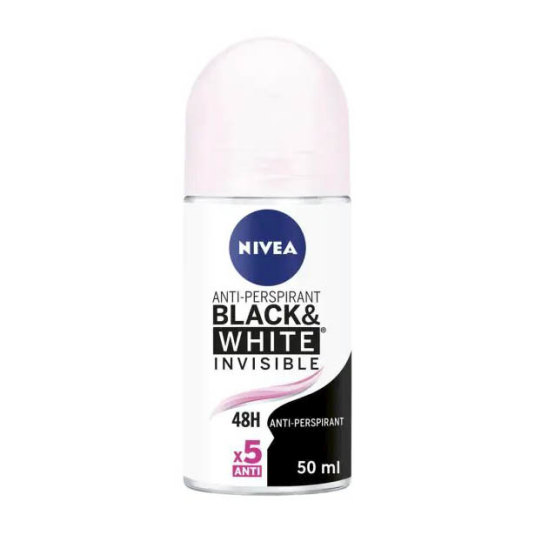 nivea invisible for black & white desodorante mujer roll-on 50ml