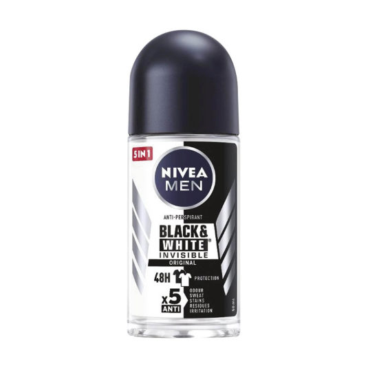 nivea men invisible for black & white desodorante roll-on 50ml