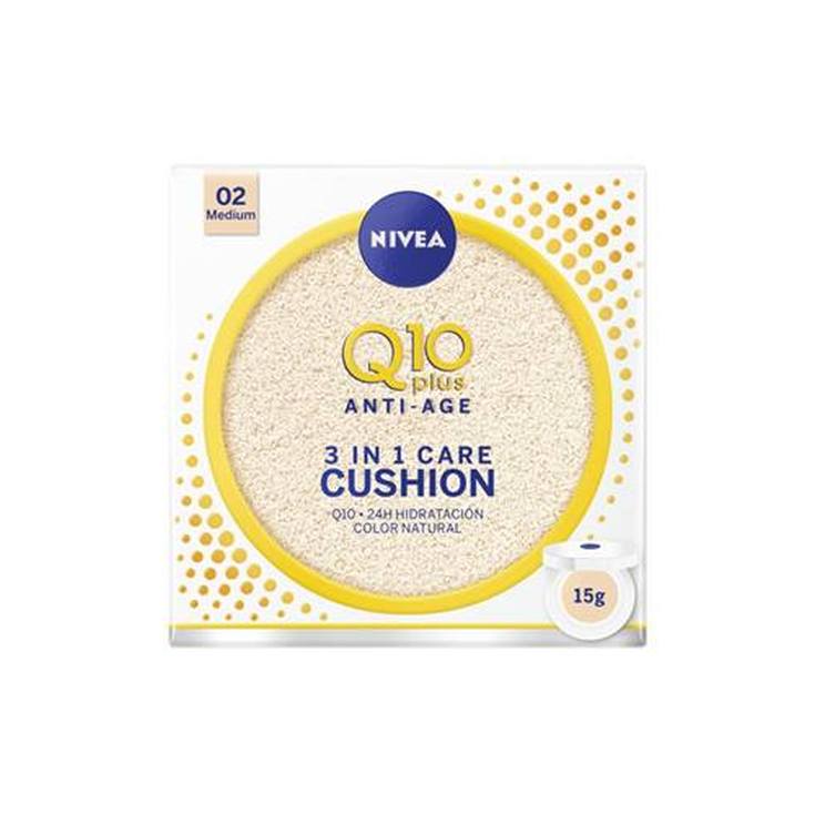 nivea q10 plus anti-age 3en1 cushion tono medio hidratacion con color nivea q10 plus anti-age 3en1 cushion tono medio hidratacion con color