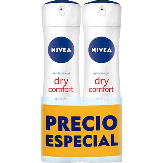 nivea dry comfort desodorante spray duplo 2x200ml