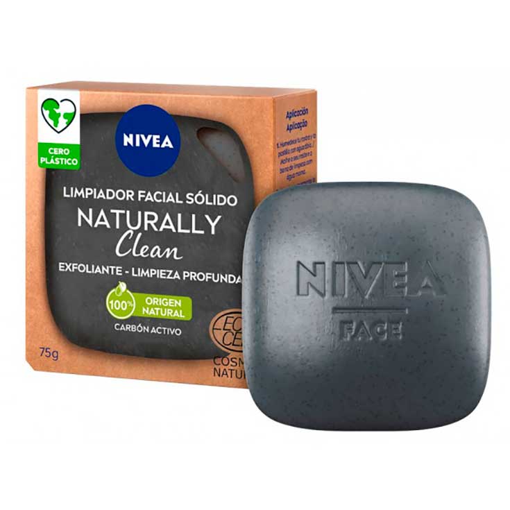 nivea naturally clean limpiador facial solido exfoliante limpieza profunda 75g nivea naturally clean limpiador facial solido exfoliante limpieza profunda 75g