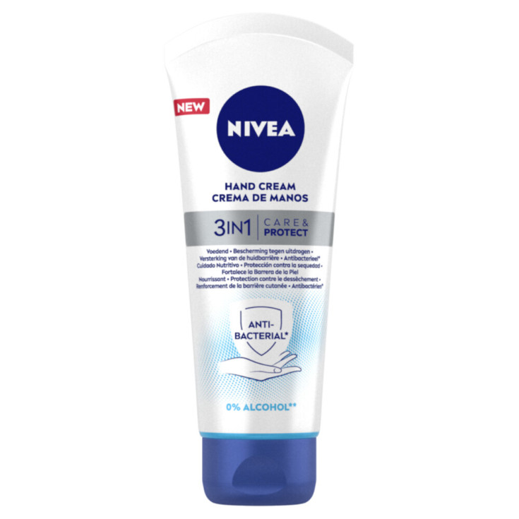 nivea care & protect anti-bacterial crema de manos 3en1 100ml nivea care & protect anti-bacterial crema de manos 3en1 100ml