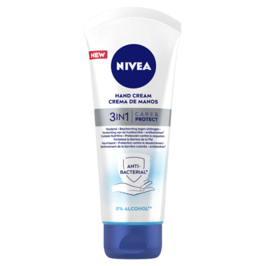 nivea care & protect anti-bacterial crema de manos 3en1 100ml