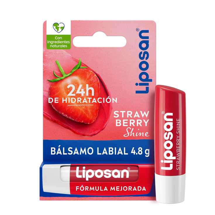 liposan strawberry shine cuidado labial stick liposan strawberry shine cuidado labial stick