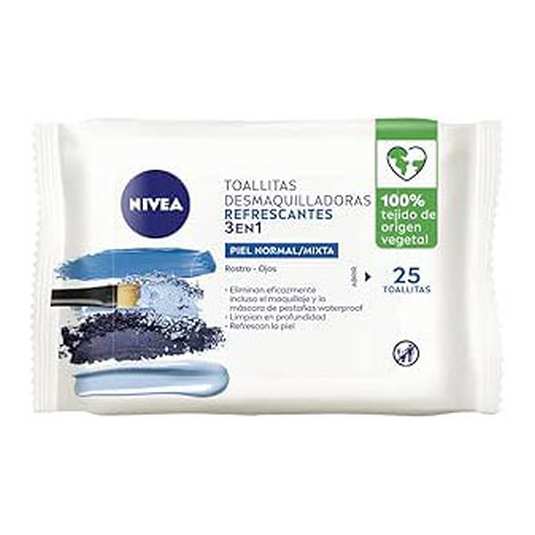 nivea toallitas desmaquilladoras piel normal-mixta 25 unidades