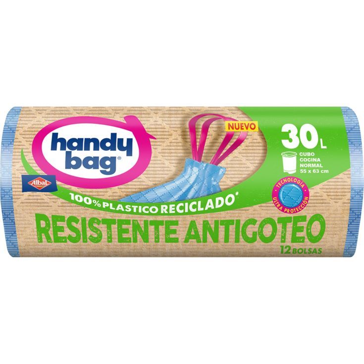 albal handy bag bolsa de basura azul 55x63 30 litros 12uds albal handy bag bolsa de basura azul 55x63 30 litros 12uds