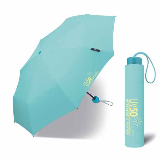 paraguas mujer uv proteccion mini aqua azul manual