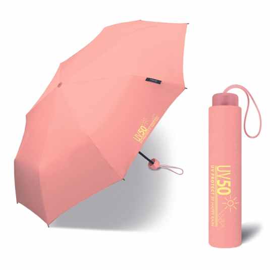 paraguas mujer uv protección mini flamingo azul manual