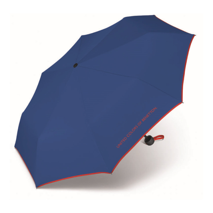 paraguas benetton plegable manual azul 23cm