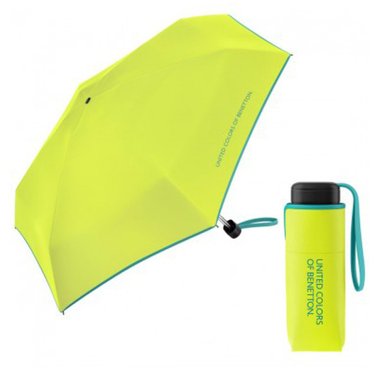 benetton ultra mini flat solid paraguas sharp green 18cm