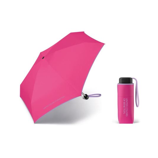 paraguas benetton ultra mini plano fucsia 17cm