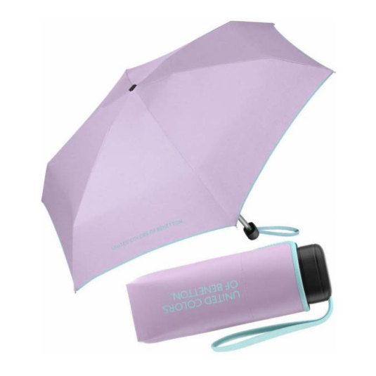 benetton ultra mini flat solid paraguas crocus petal 18cm