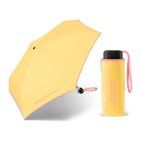 benetton ultra mini flat solid paraguas sunshine 18cm