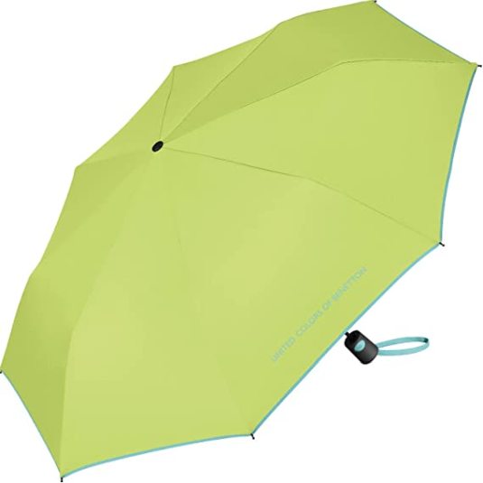 benetton paraguas plegable mujer automatico sharp green 28cm