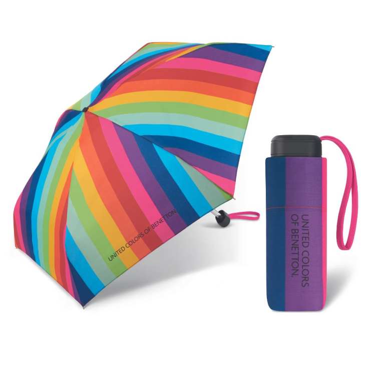 benetton paraguas plegable mini spectral stripes