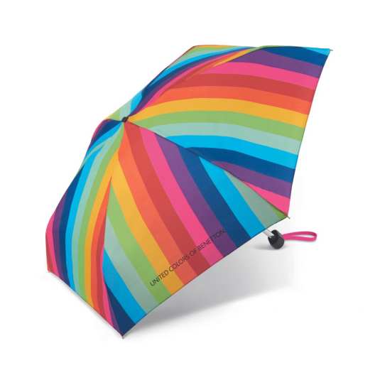 benetton paraguas plegable mini spectral stripes