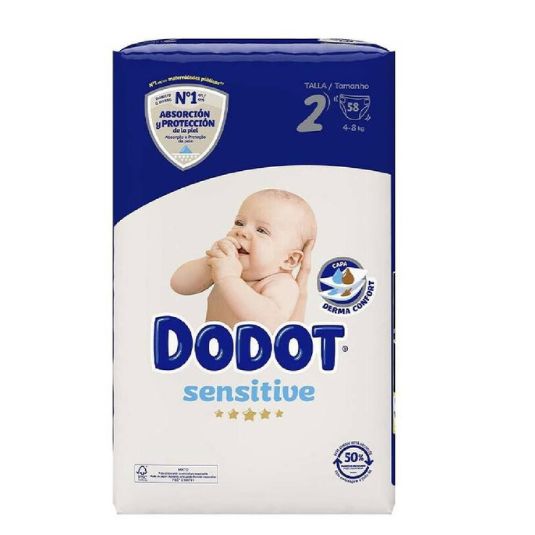 dodot sensitive t/2 4-8 kg. 58 unds