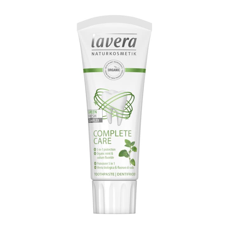 lavera bio dentifrico cuidado completo fluor 75ml