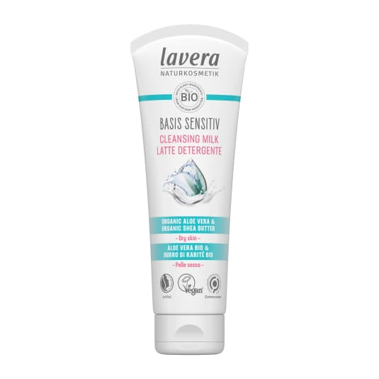 lavera bio basis sensitiv leche limpiadora facial 2en1 125ml