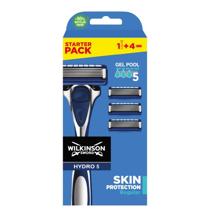 wilkinson sword hydro5 maquinilla afeitar + 4 recambios