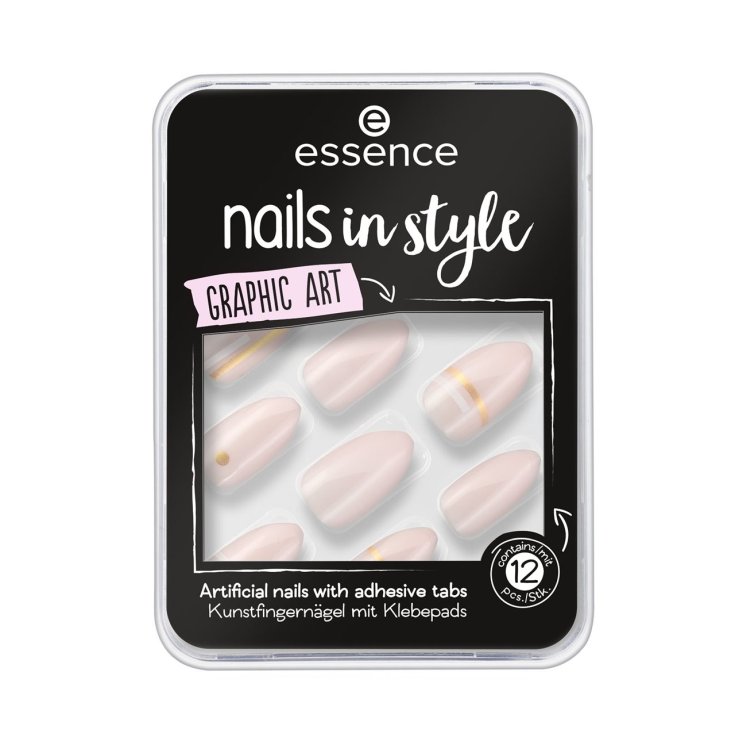 essence nails in style 09 graphic art uñas postizas decoradas 12 unidades essence nails in style 09 graphic art uñas postizas decoradas 12 unidades