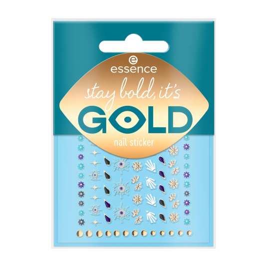 essence stay bold, it's gold nail stickers
