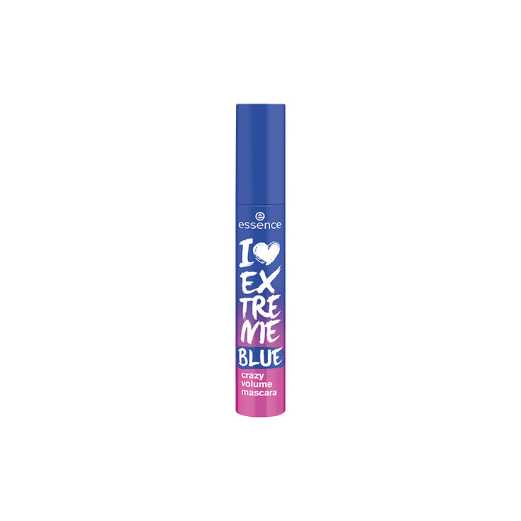 essence mascara de pestañas volumen i love extreme blue
