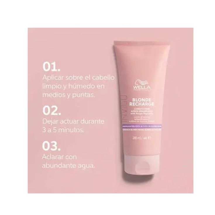 wella invigo blonde recharge acondicionador 200ml