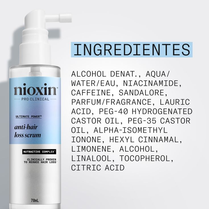 nioxin anti hairloss serum tratamiento anticaida 70ml