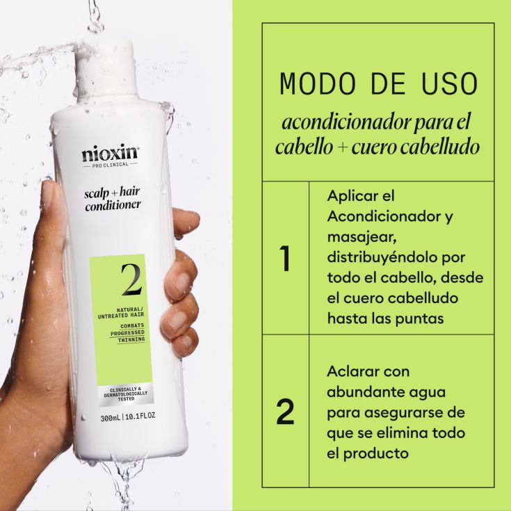 nioxin sistema 2 acondicionador fortalecedor 300ml