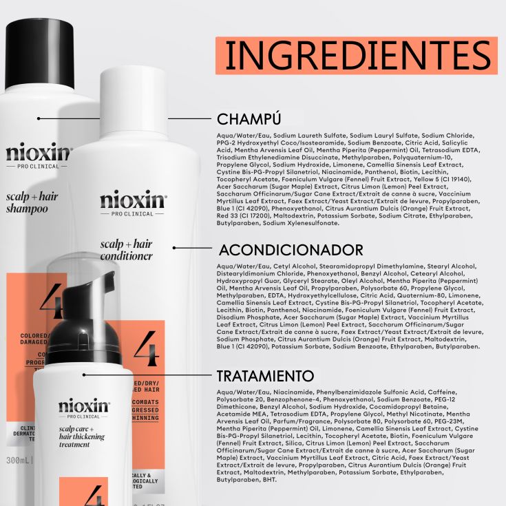 nioxin kit sistema 4 tratamiento para cabello teñido debil