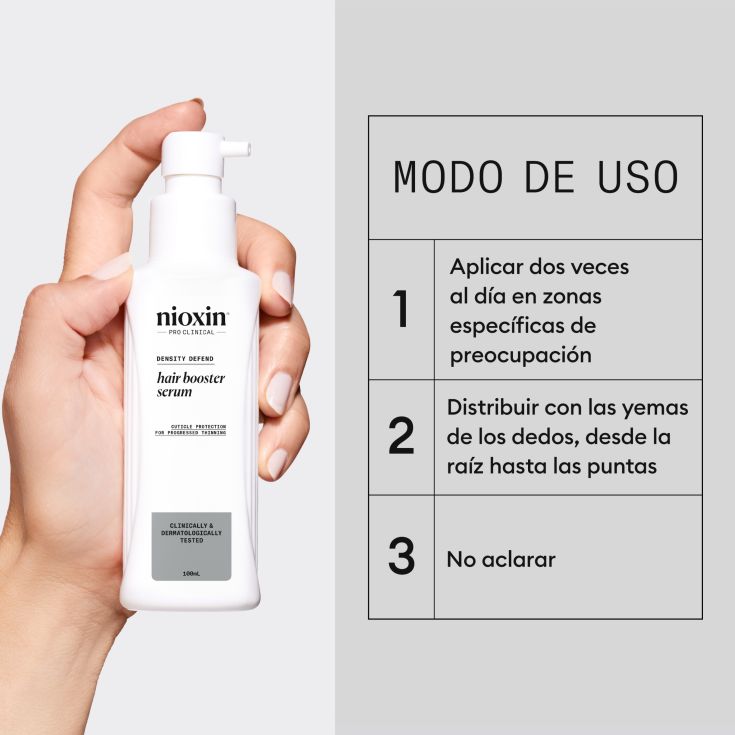 nioxin hair booster tratamiento grosor y densidad 100ml