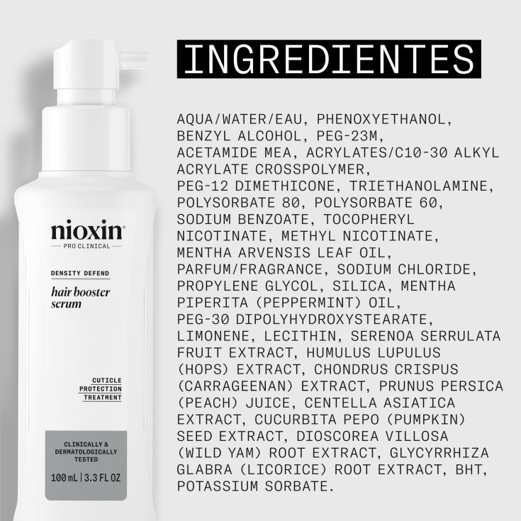 nioxin hair booster tratamiento grosor y densidad 100ml